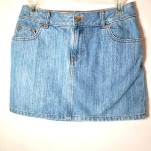 H&M Light Blue Mini Skirt Sz 4